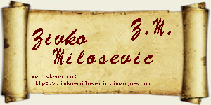Živko Milošević vizit kartica